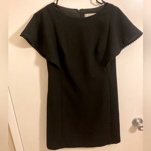 Loft Petites Black fringe sleeve dress size 0P